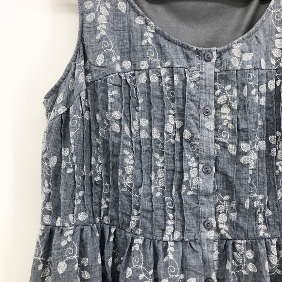 DOE & RAE Hi Low Floral Peasant Mini Dress Plus 1X - Picture 2 of 7